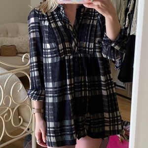 Plaid Free People Top